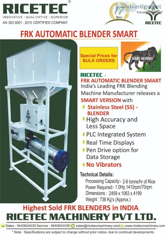 Frk weighmetric blending machine