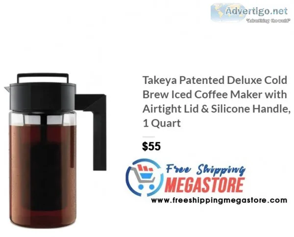 Takeya Patented Deluxe Cold Brew Iced Coffee Maker With Air Ligh