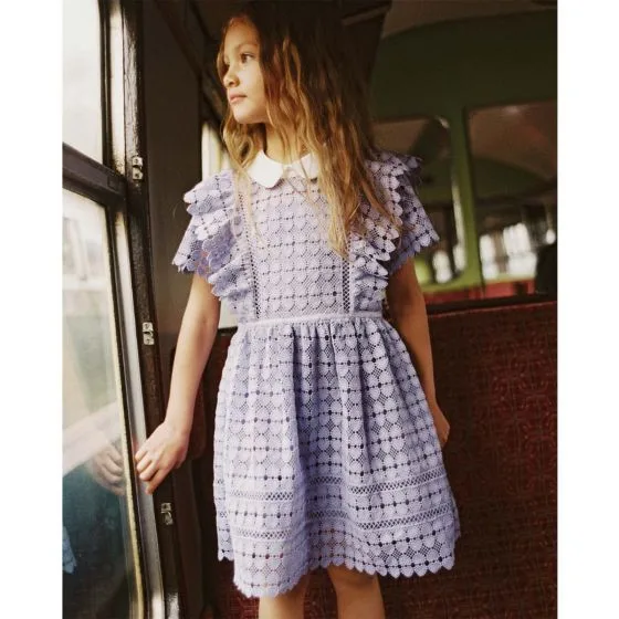 Lilac heart lace mini girl dresses online