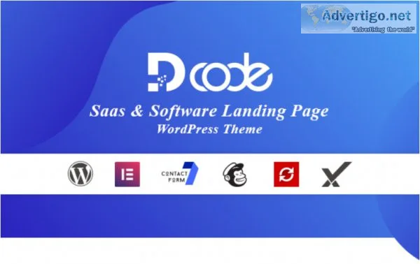 Software responsive landing page template