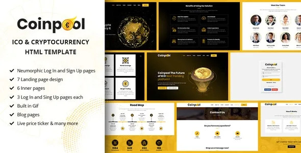 Create killer landing page website with coinpool