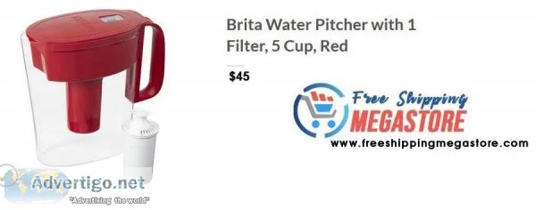 Brita Water Pitcher with 1 Filter 5 Cup Red