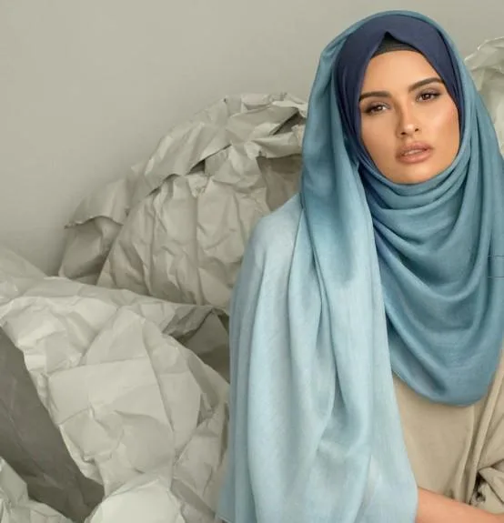 Shop Exclusively Designed Navy Blue Hijab Online - Awra