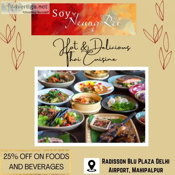 25% off on thai cuisines and beverages