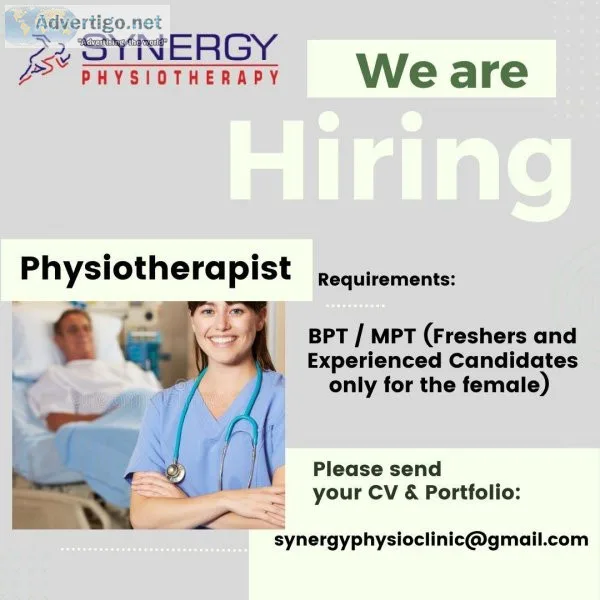 Job opening for a Physiotherapist in Bangalore