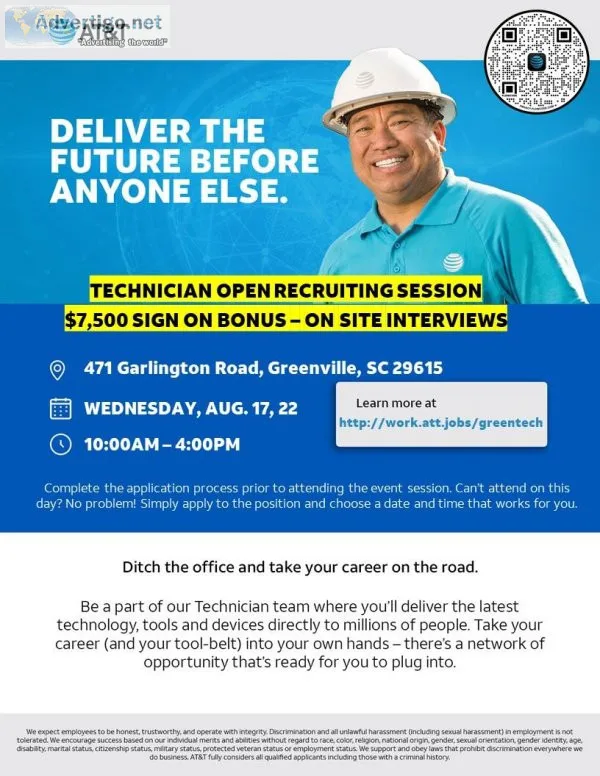 Technician Open Recruiting Session
