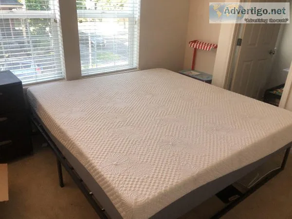 King Bed Frame and 10&quot Memory Foam Mattress