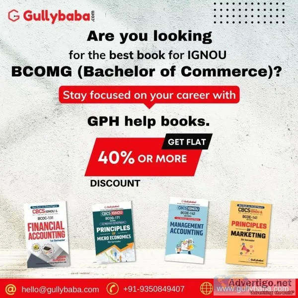 IGNOU BCOMG Commerce Combos