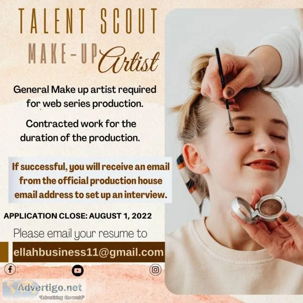 Looking for Make Up Artist