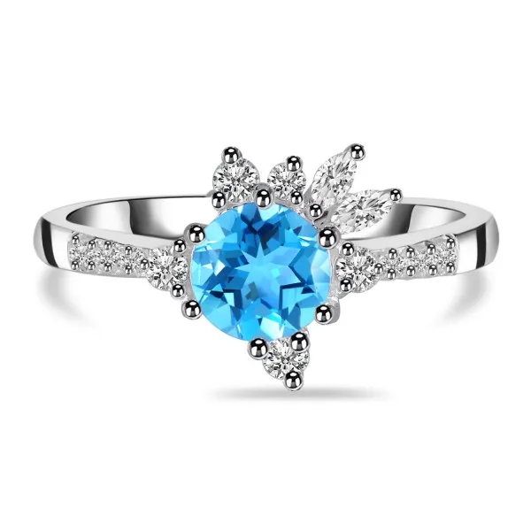 Swiss blue topaz jewelry
