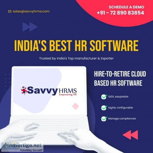 Best hr software for startups -savvy hrms