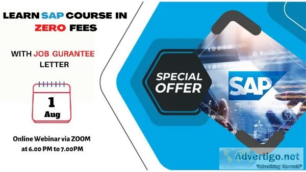 Learn SAP Course in 0 Fees with Job gurantee Letter