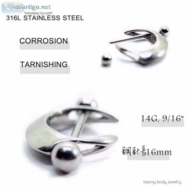 [BODYFASONG] Nipple Rings, Nipple Shield, Minimalist 316L Medica