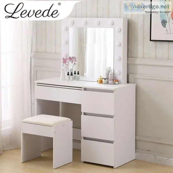 Levede Dressing Table tool Set LED Makeup Mirror Jewellery organ