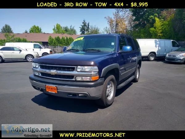 2003 CHEVROLET TAHOE LT 4X4  3RD ROW  LEATHER  TOW
