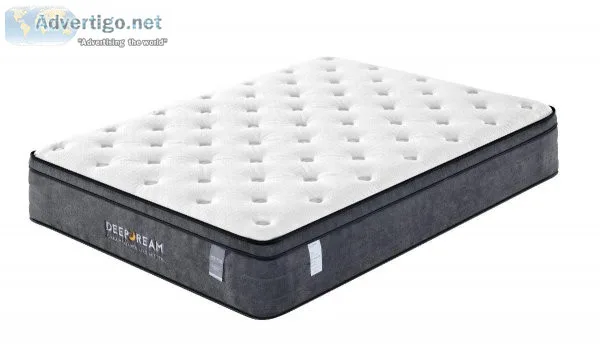 Eurotop Mattress 5 Zone Pocket Spring Latex Foam 34cm &ndash Kin