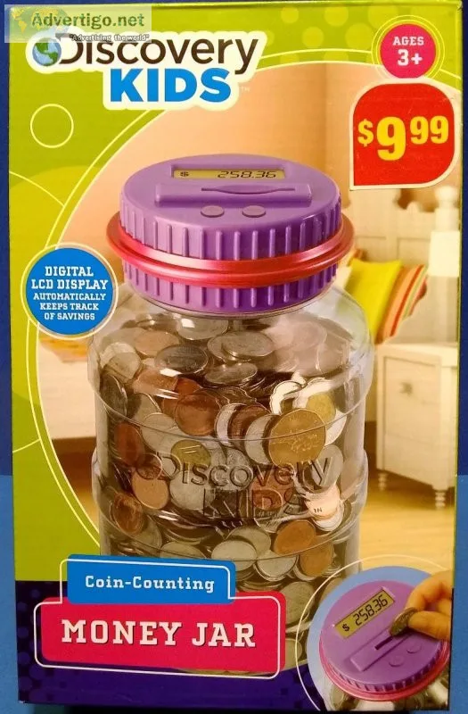 Discovery Kids Coin-Counting Money Jar