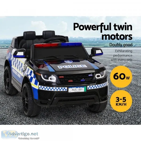 Rigo Kids Ride On Car Inspired Patrol Police Electric Powered To