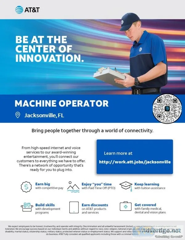 Machine Operator - Jacksonville FL