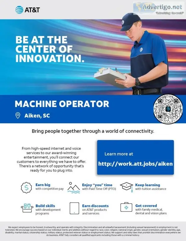 Machine Operator - Aiken SC