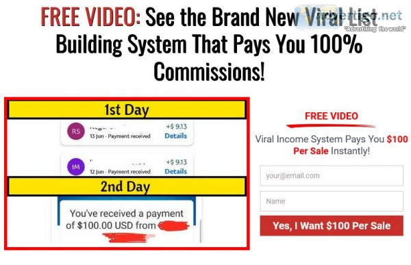 Work from home - $100 commission per day