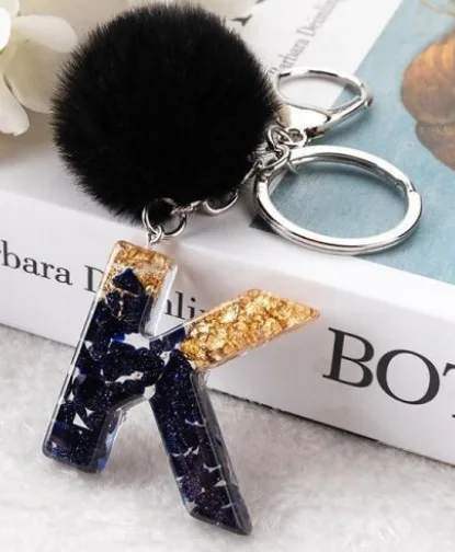 Order alphabet keychain resin online