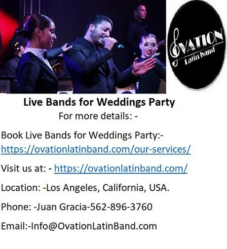 Hire Expert Latin Live Bands for Weddings Party at Best Price.
