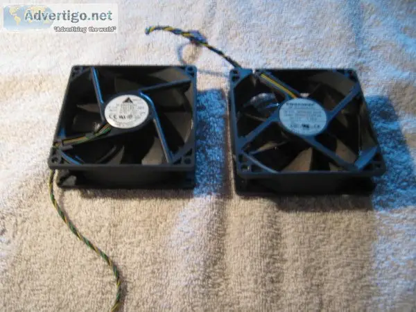 TWO Computer Exhaust Fans. Sold as a pair Tested and they both w