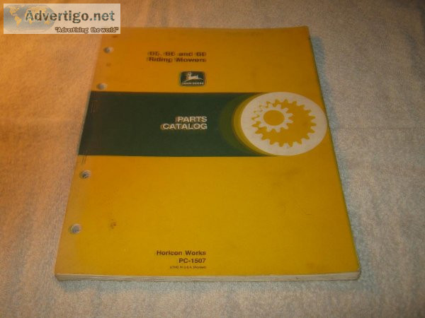 Like New - John Deere Parts Catalog Like New - 65 66 and 68 Ridi