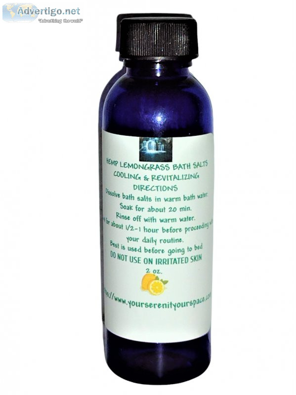 2 oz. LEMON GRASS -COOLING and REVITALZING BATH SALTS