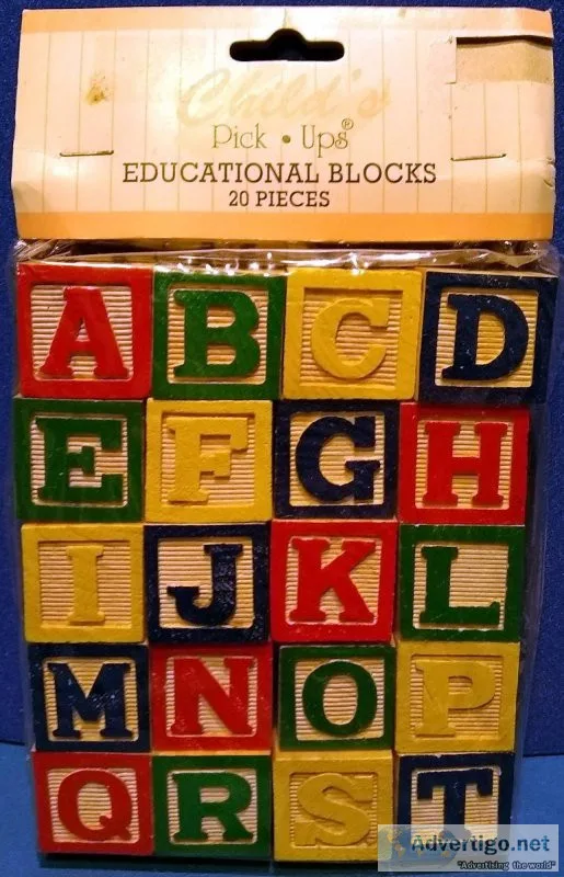 Two packages of wood ABC blocks
