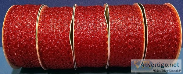 Five Spools of Treasured Trims Red Ribbon