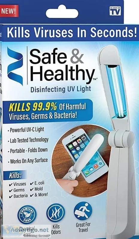 UV DISINFECTING UV LIGHT KILLS 99.9% OF HARMFUL VIRUSES GERMS an