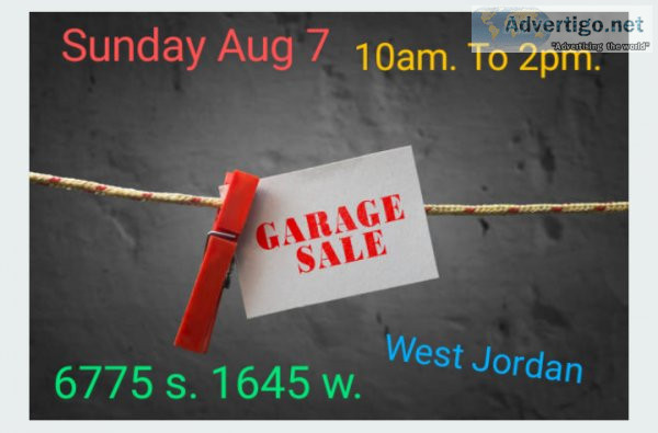 Garage Sale 6775 s. 1645 w. West Jordan