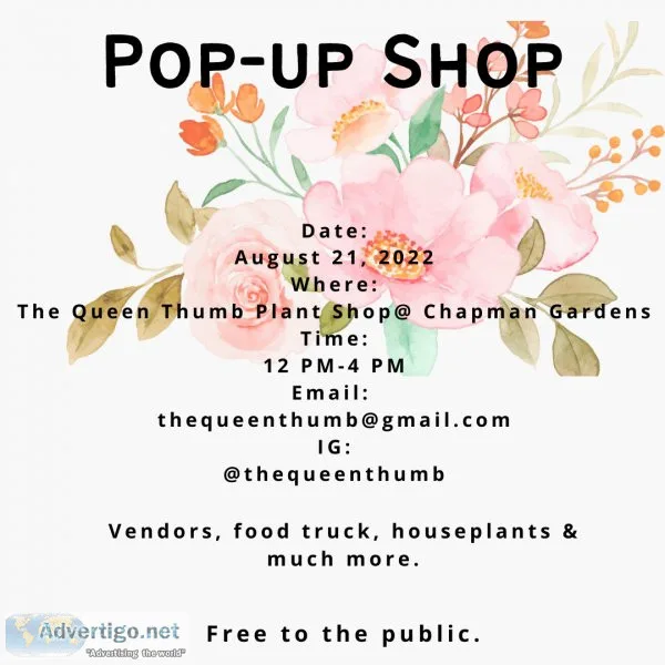 Pop-Up Shop August 21 2022 12-4PM