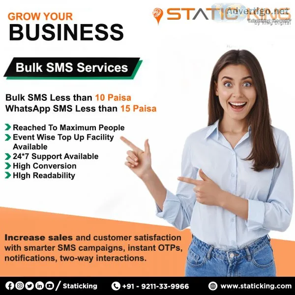 Bulk sms service in delhi