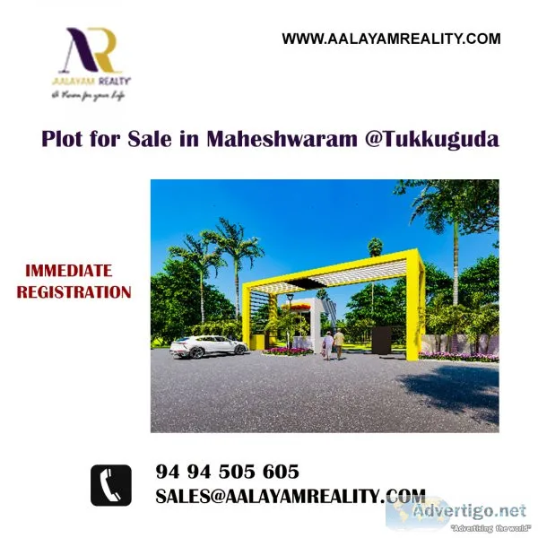 Open plot for sale in maheshwaram , tukkuguda-by aalayam reality