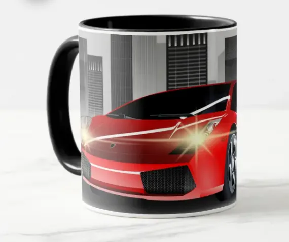 Sports Car in the City Mug