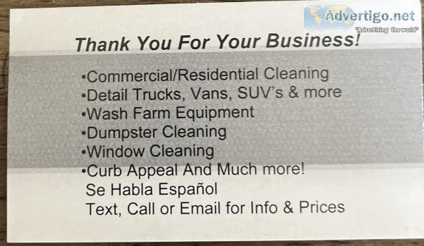 Detailing and commercial cleaning