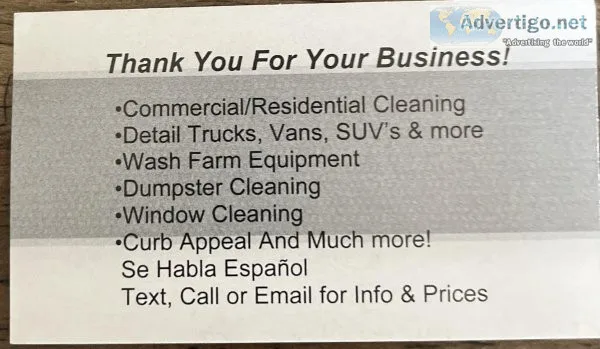 Detailing and commercial cleaning