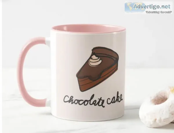 Pink Chocolate Cake Mug