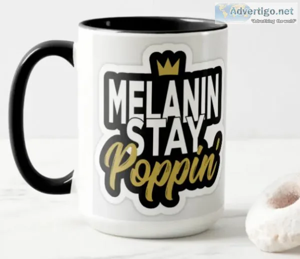 Melanin Stay Poppin  Mug