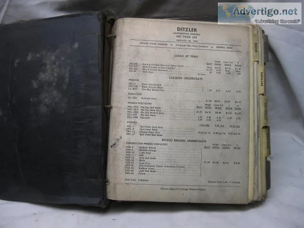 1939-51DITZLER AUTO PAINT BOOK