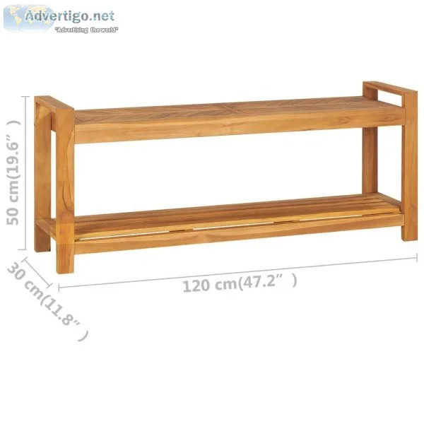 Bench 120 Cm Solid Teak Wood