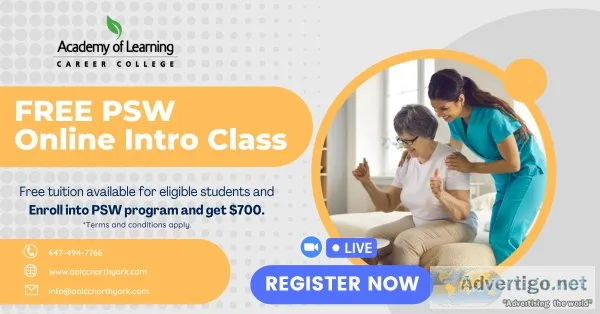 FREE Personal Support Worker Intro Class (August 20th)