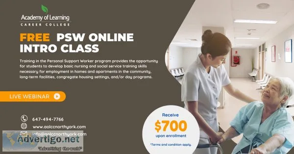 FREE Personal Support Worker Intro Class (Aug 16th)