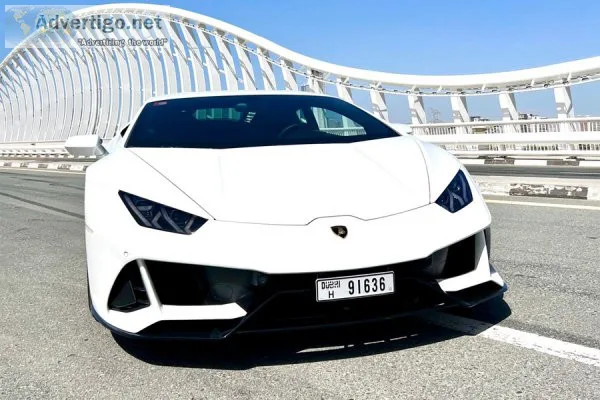 Rent a lamborghini huracan evo in dubai