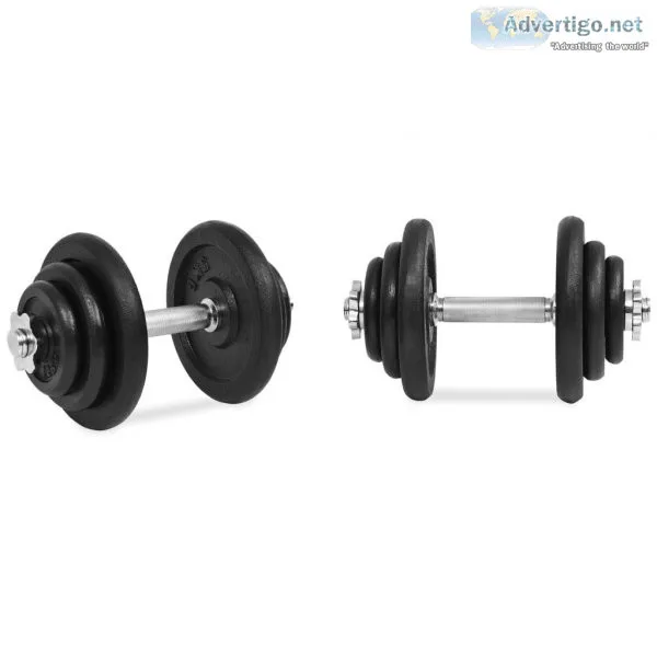 18 PIECE DUMBBELL SET 40 KG CAST IRON