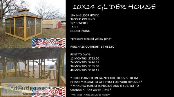 AMERICAN-STRUCTURES 10X14 GLIDER HOUSE