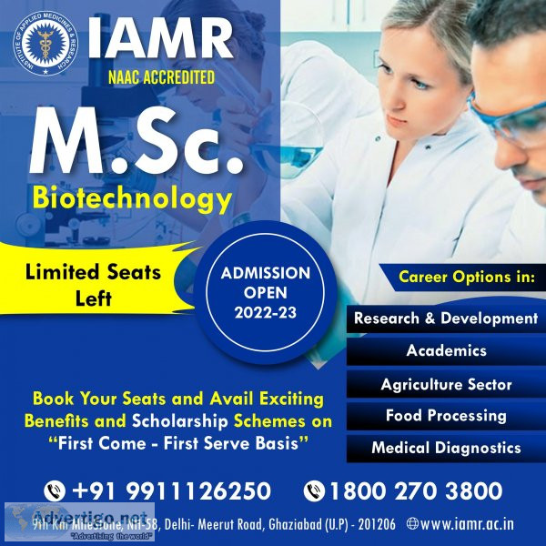 Msc biotechnology colleges in ghaziabad